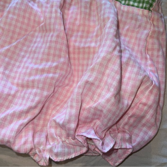 Vintage Little Ones Pink Duck Gingham Bubble Size 18 Months Romper - Picture 5 of 10